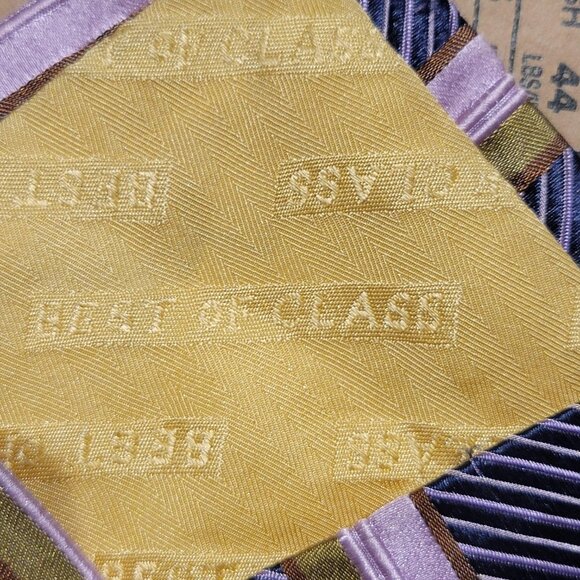 Vintage Robert Talbott "Best of Class" Nordstrom Silk/Cotton Striped Necktie - Picture 3 of 6
